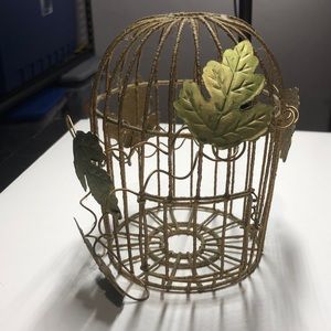 Decorative gold birdcage